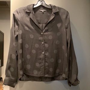 Madewell Black Polka Dot Blouse